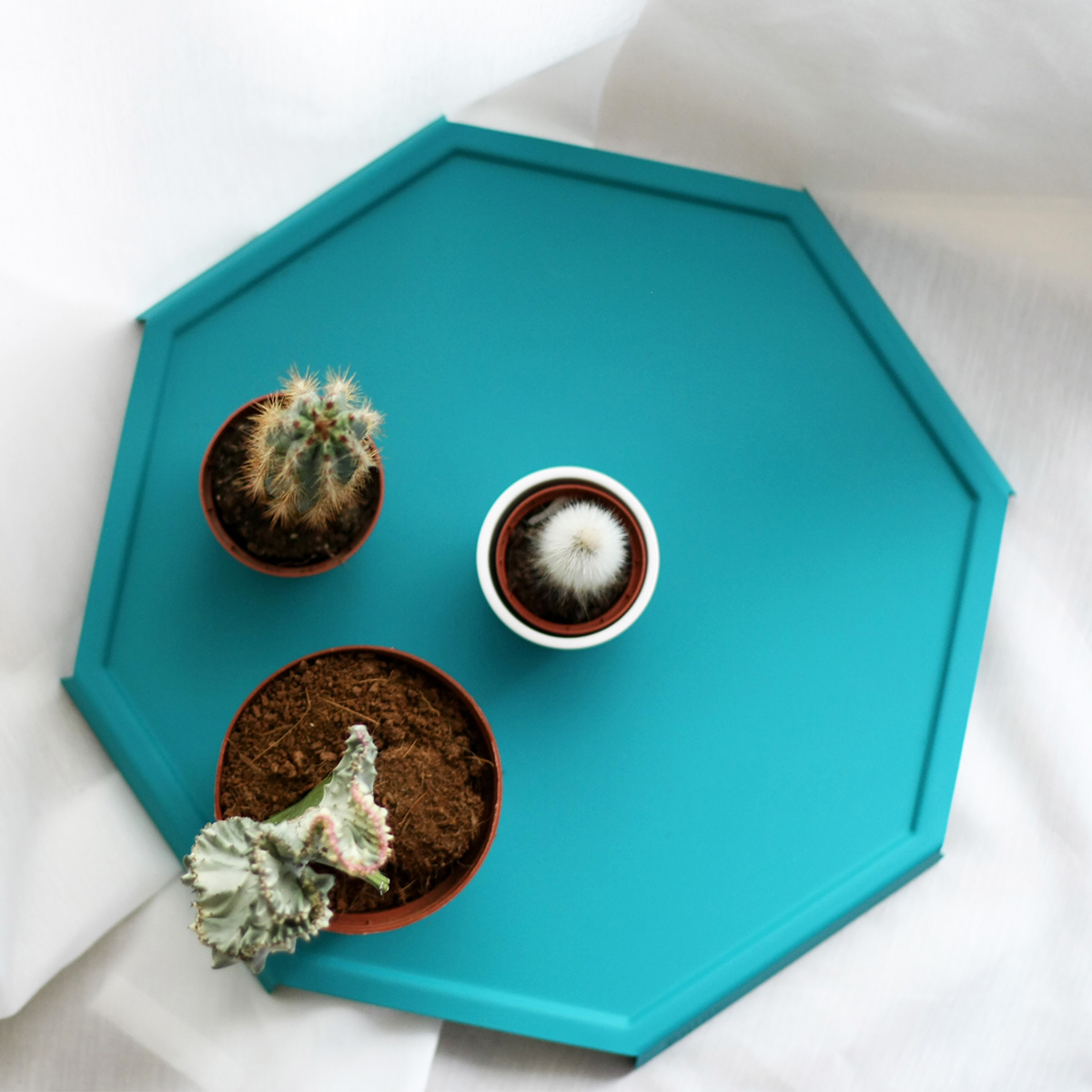 Teal serving tray